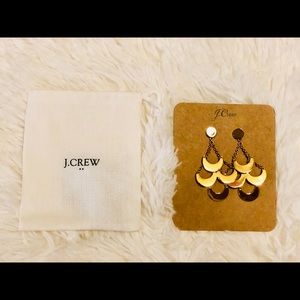 J. Crew Tears Drop Earrings Shiny Gold